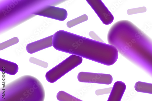 Creative vector illustration of probiotics bacteria isolated on background. Art design microscopic bacteria closeup. Concept healthy nutrition ingredient for therapeutic purposes graphic element