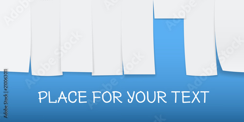 Creative vector illustration of empty blank sheet paper advertising with tear-off cut slips isolated on transparent background. Street art design copy space template. Abstract concept graphic element