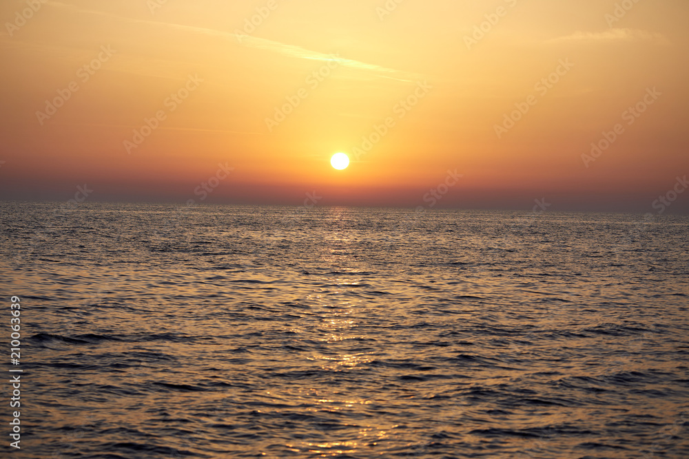 sunset over sea