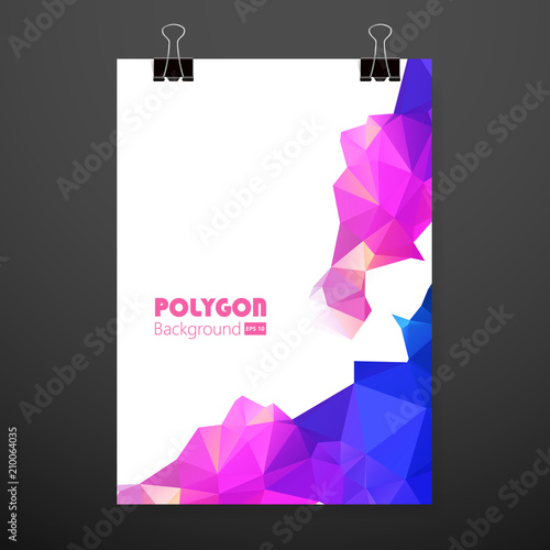 vector flyer,  brochure abstract design,  background, cover. Modern crystal, geometric
