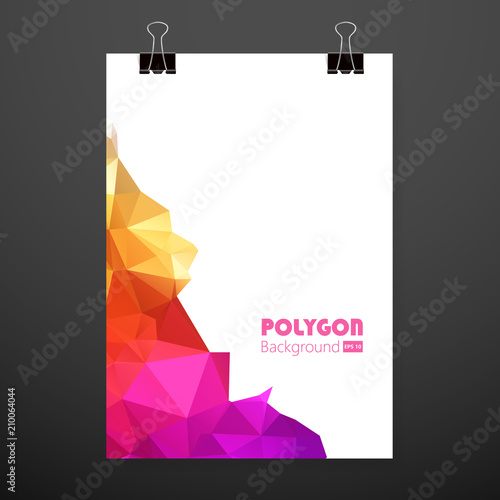 vector flyer,  brochure abstract design,  background, cover. Modern crystal, geometric
