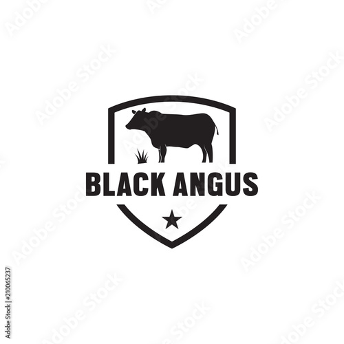 Black angus logo icon template