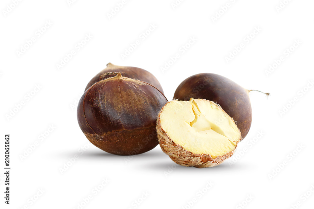 fresh chestnuts isolated on white background fresh chestnuts isolated on white background