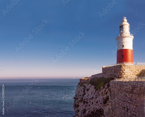 Lighthouse at Europa Point, the southmost point of Gibraltar