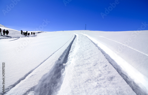 snow, winter, cold, landscape, road, sky, white, ice,  © aslhan