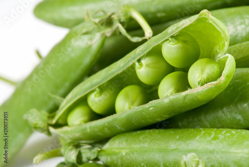 Isolated image of peas close up
