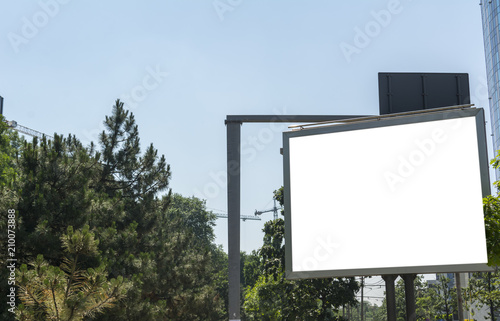 Wallpaper Mural Billboard with white space Blue sky and clouds on background Torontodigital.ca