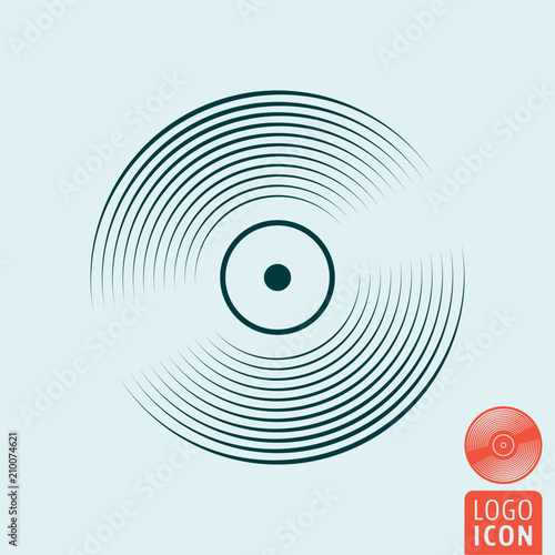 Vinyl record icon photo