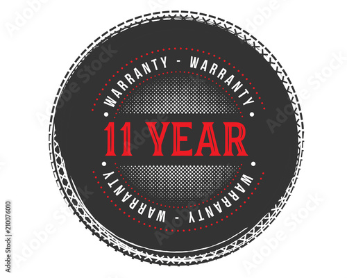 11 years warranty icon stamp guarantee