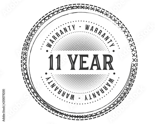 11 years warranty icon stamp guarantee