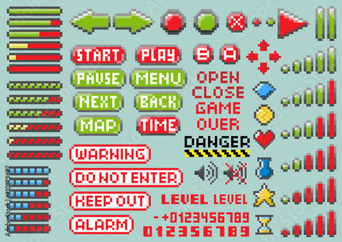 Set of pixel elements for navigation