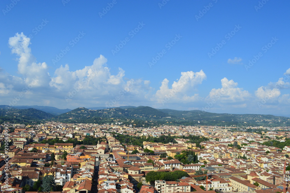 Aerial View of Italian Cityscape