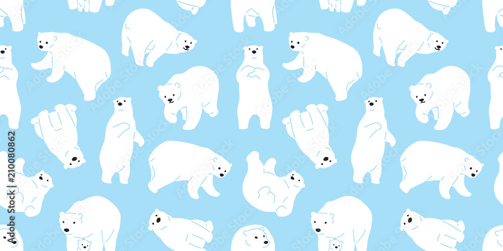 bear seamless pattern polar bear vector panda teddy background isolated repeat wallpaper bear seamless pattern polar bear vector panda teddy background isolated repeat wallpaper