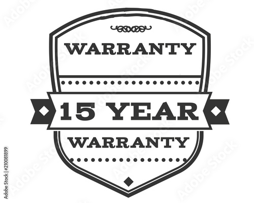 15 years warranty icon stamp guarantee