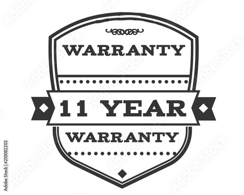 11 years warranty icon stamp guarantee
