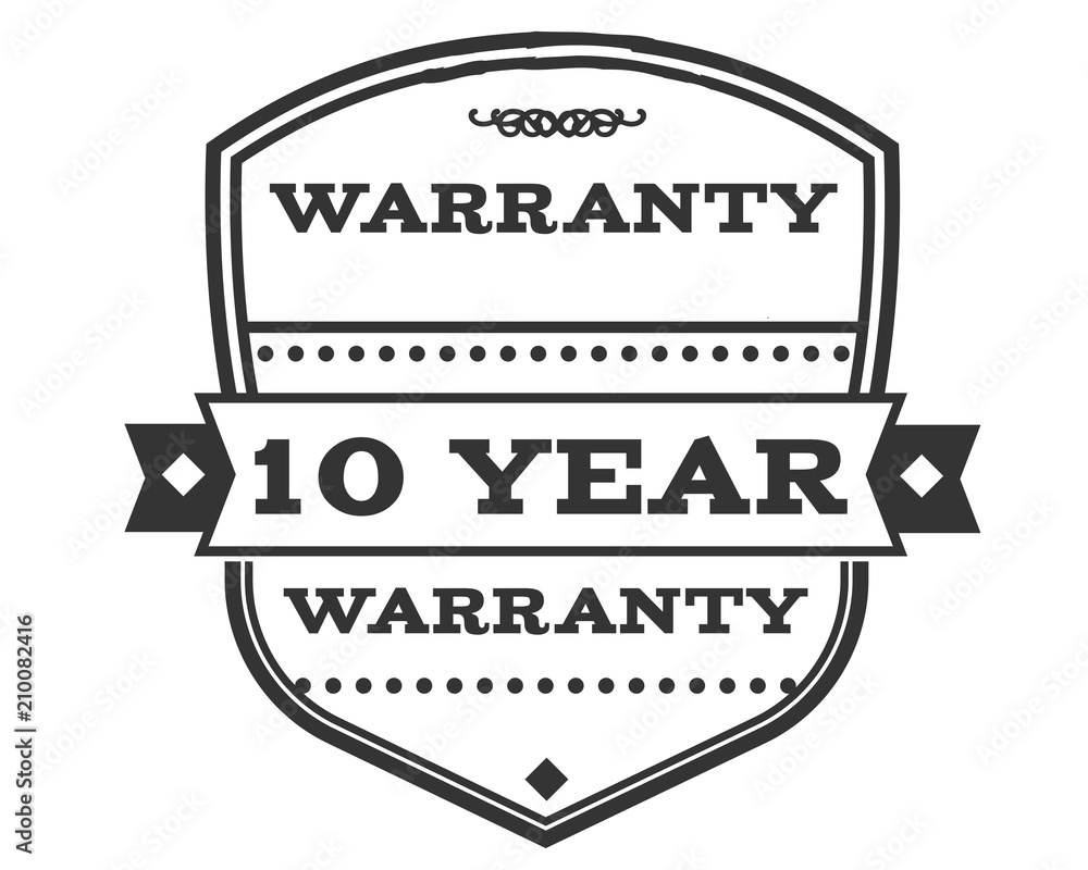 10 years warranty icon stamp guarantee