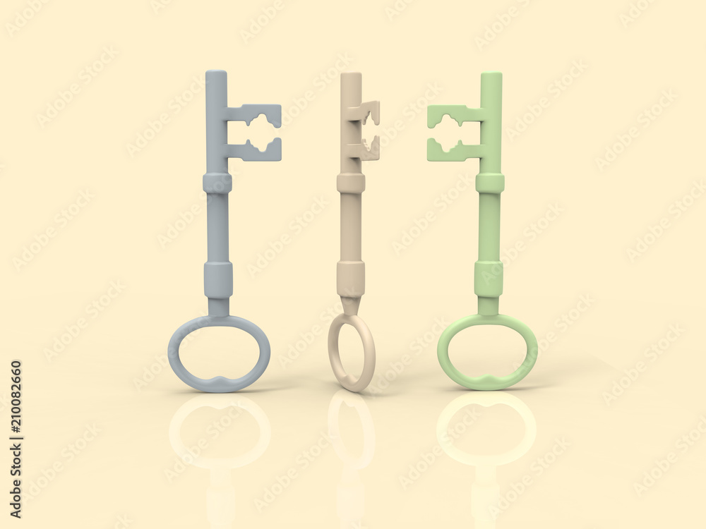 Key 3D render Key 3D render