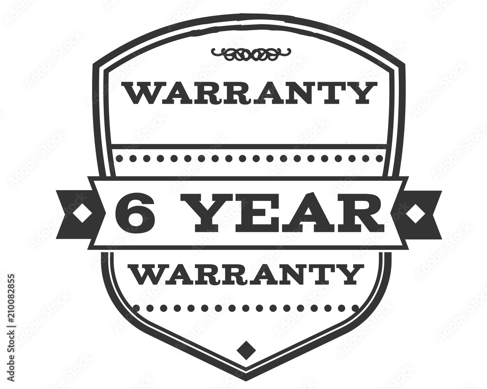 Obraz premium 6 years warranty icon stamp