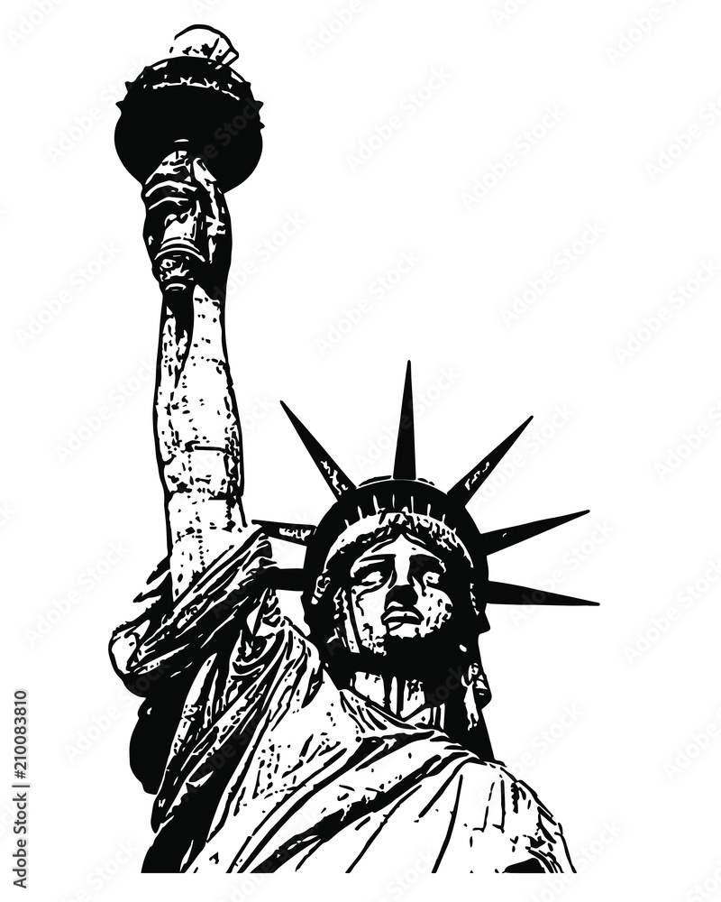 Statue Of Liberty outline vector