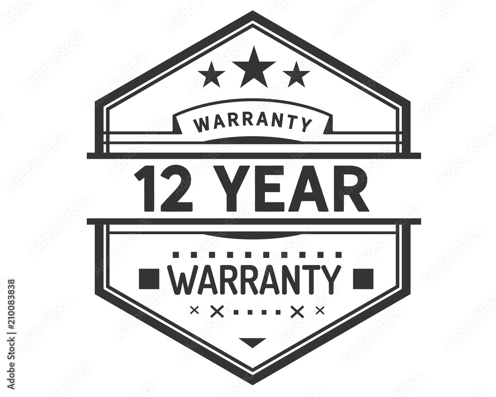 12 years warranty icon stamp 12 years warranty icon stamp