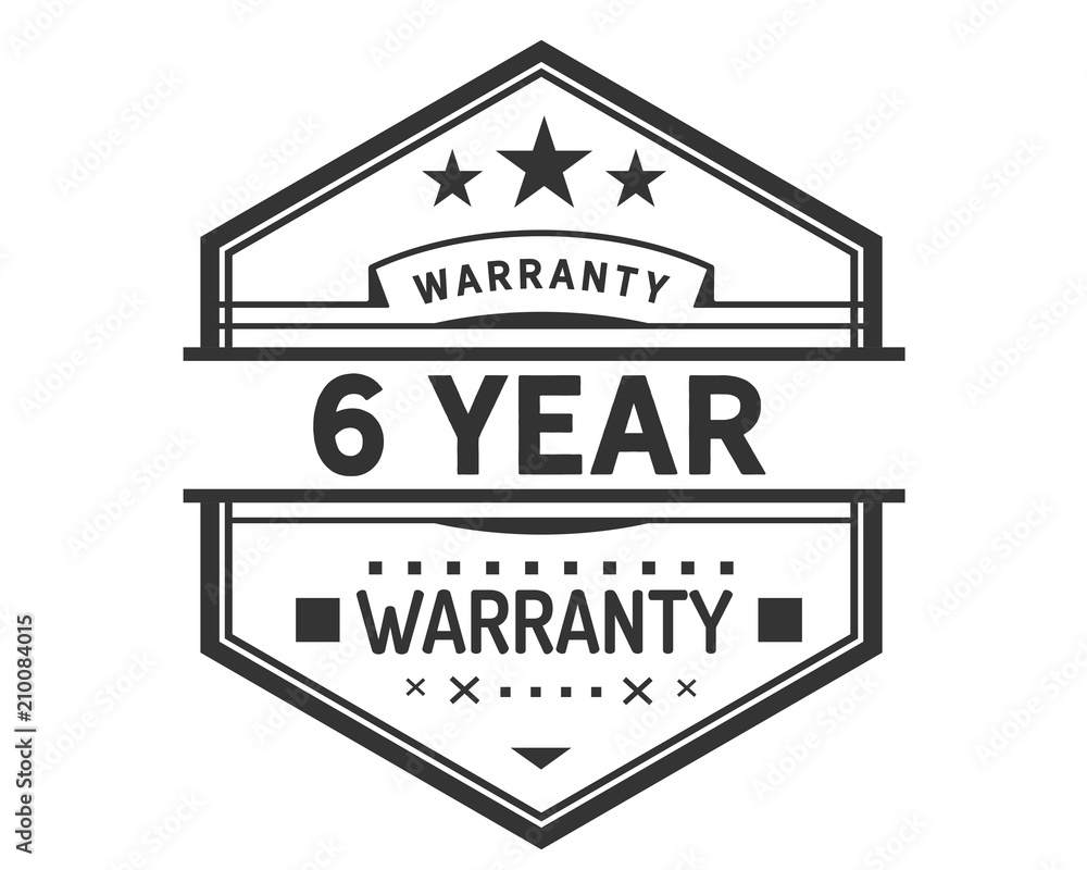 6 years warranty icon stamp 6 years warranty icon stamp