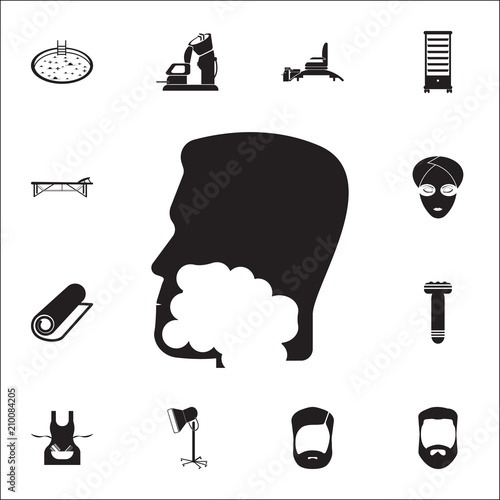 Man shave his face icon. Detailed set of Barber icons. Premium quality graphic design sign. One of the collection icons for websites, web design, mobile app
