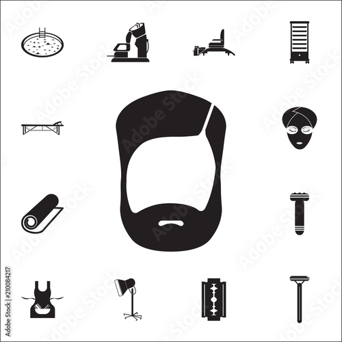 Beard icon. Detailed set of Barber icons. Premium quality graphic design sign. One of the collection icons for websites, web design, mobile app photo