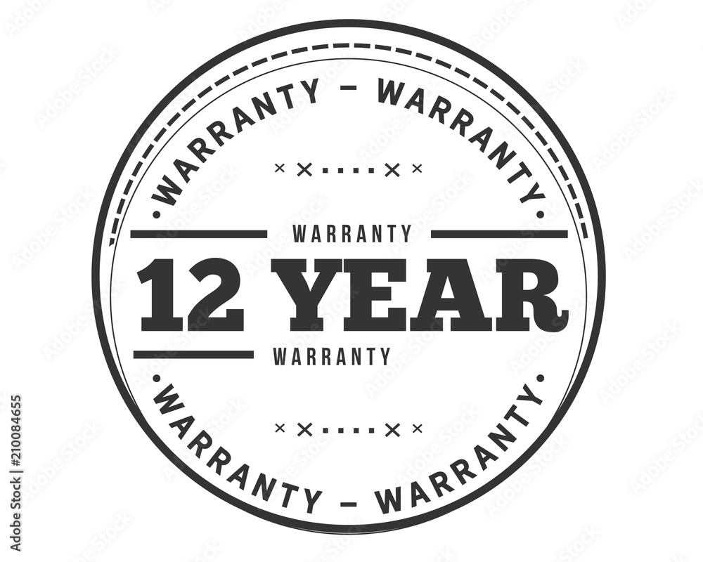 12 years warranty icon stamp 12 years warranty icon stamp