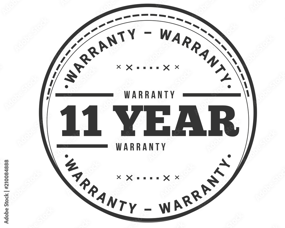 11 years warranty icon stamp