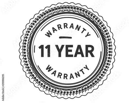 11 years warranty icon stamp