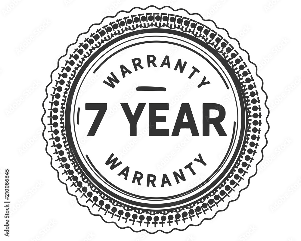 7 years warranty icon stamp