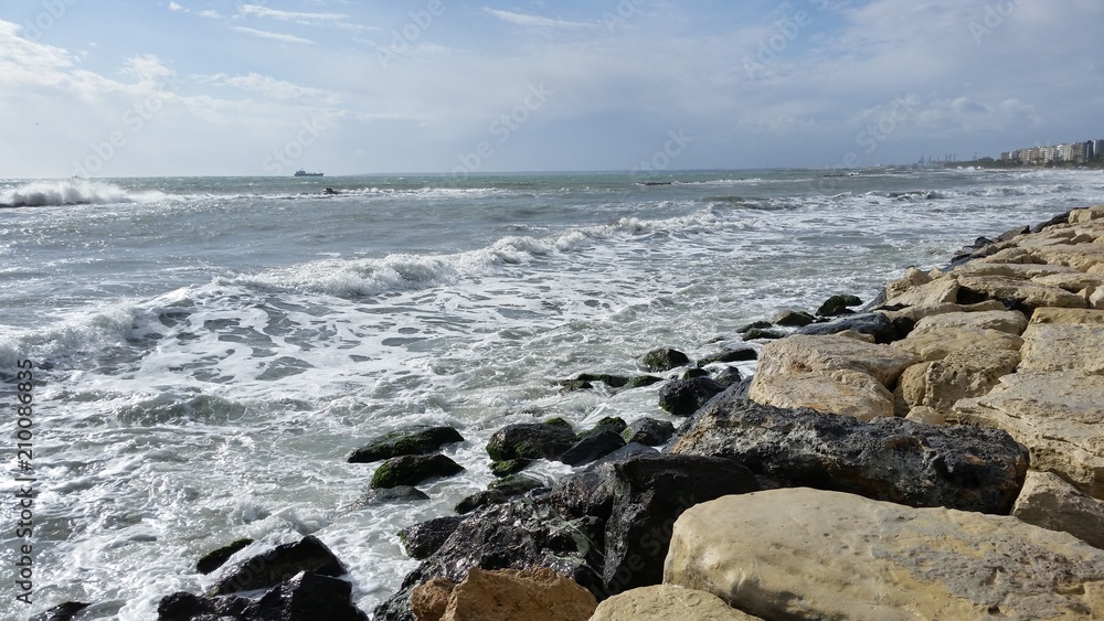 The beautiful Limassol Beach in Cyprus The beautiful Limassol Beach in Cyprus