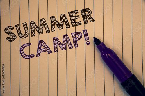 Cuadro en lienzo Conceptual hand writing showing Summer Camp Motivational Call