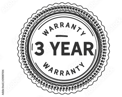 3 years warranty icon stamp