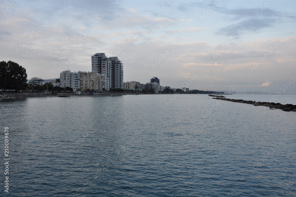 The beautiful Limassol Beach in Cyprus