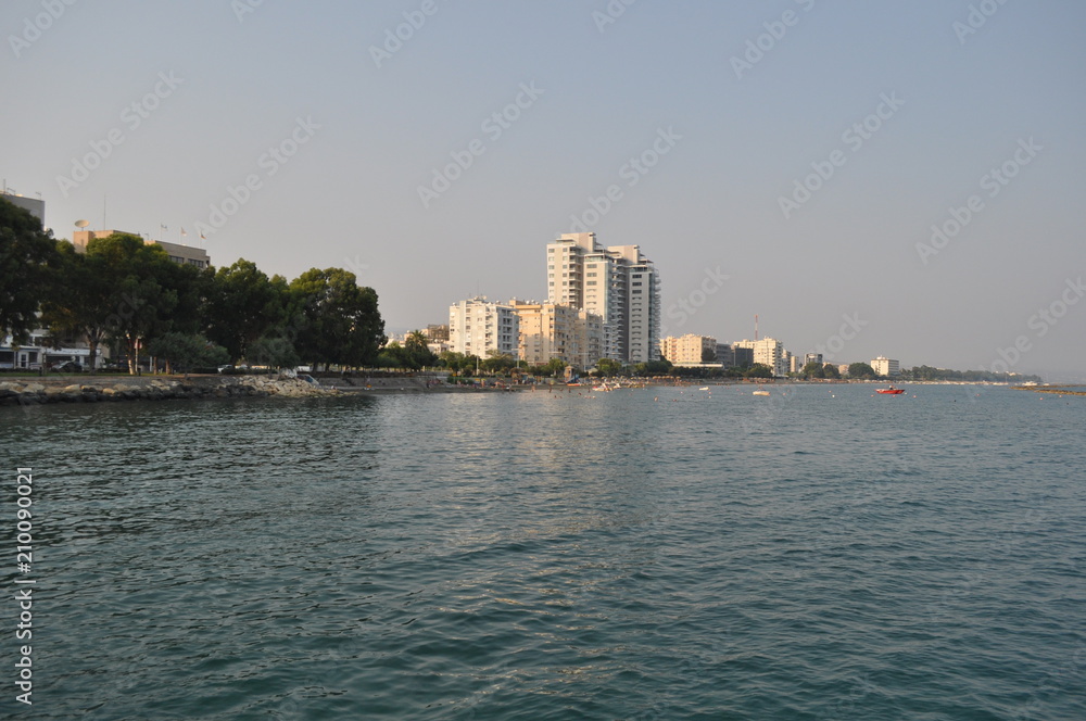 The beautiful Limassol Beach in Cyprus