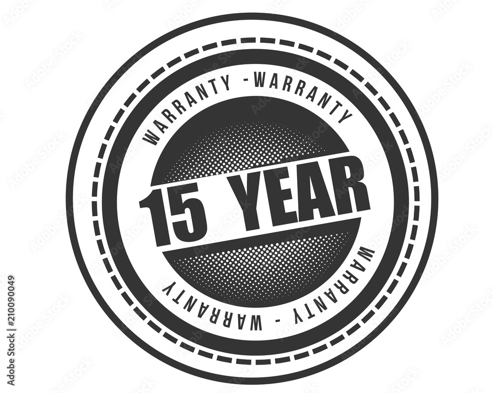 15 years warranty icon stamp 15 years warranty icon stamp