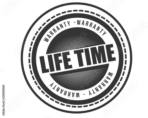 lifetime warranty icon stamp