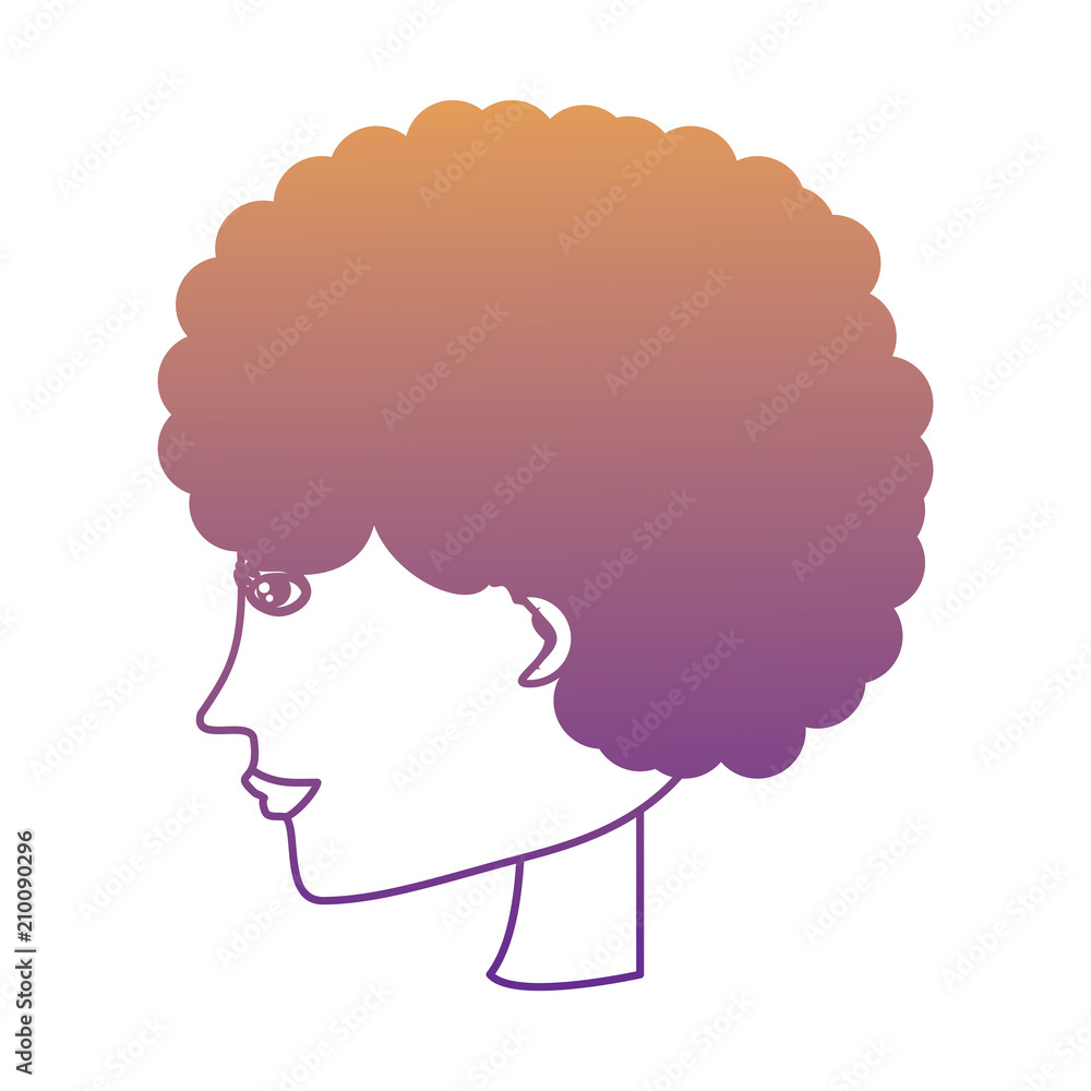 woman with afro hairstyle over white background, colorful design. vector illustration