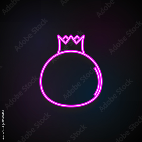 garnet icon. Element of Fruit icons for mobile concept and web apps. Neon garnet icon can be used for web and mobile