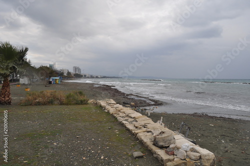 The beautiful Limassol Beach in Cyprus