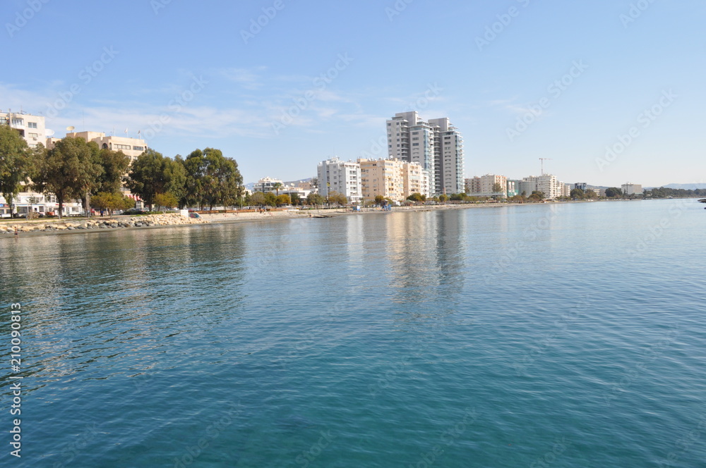 The beautiful Limassol Beach in Cyprus