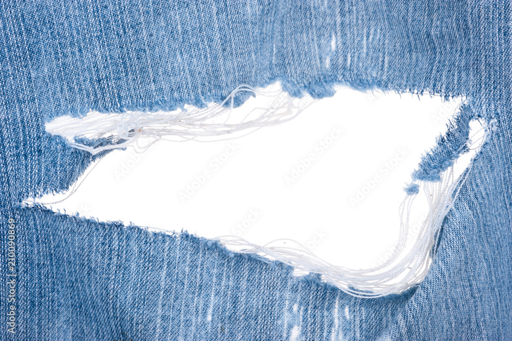 Blue torn denim jeans texture Stock Photo | Adobe Stock