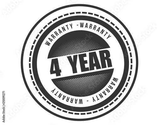 4 years warranty icon stamp