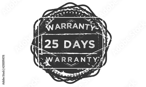 25 days warranty icon stamp