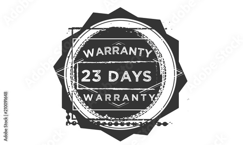 23 days warranty icon stamp