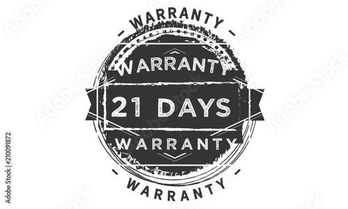 21 days warranty icon stamp