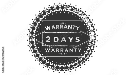2 days warranty icon stamp