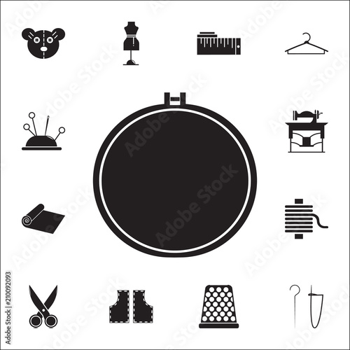 Embroidery icon. Detailed set of Handmade icons. Premium quality graphic design sign. One of the collection icons for websites, web design, mobile app
