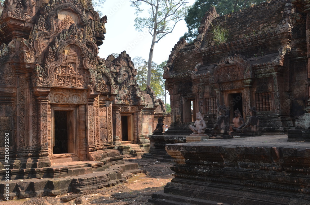 Banteay Srei angkor cambodia ancient sculpture relief Banteay Srei angkor cambodia ancient sculpture relief